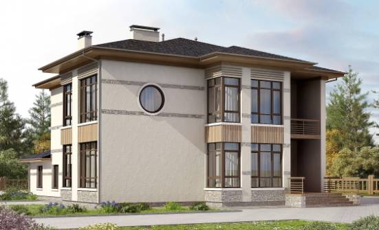 345-001-П Проект двухэтажного дома, современный загородный дом из твинблока Дербент | Проекты домов от House Expert