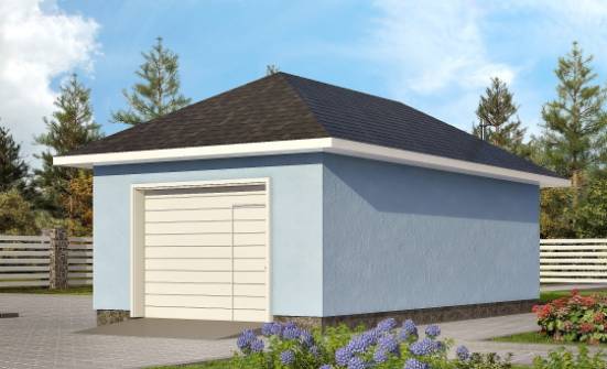 040-001-Л Проект гаража из пеноблока Махачкала | Проекты одноэтажных домов от House Expert
