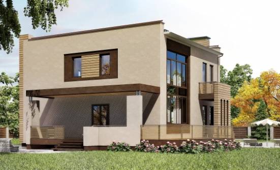 220-003-Л Проект двухэтажного дома, гараж, простой загородный дом из блока Махачкала | Проекты домов от House Expert