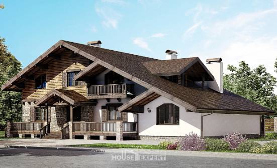 320-002-П Проект двухэтажного дома с мансардой, просторный загородный дом из кирпича Кизляр | Проекты домов от House Expert