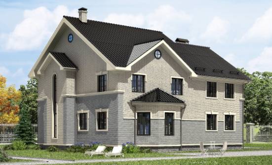 300-004-П Проект двухэтажного дома, красивый домик из бризолита Дербент | Проекты домов от House Expert