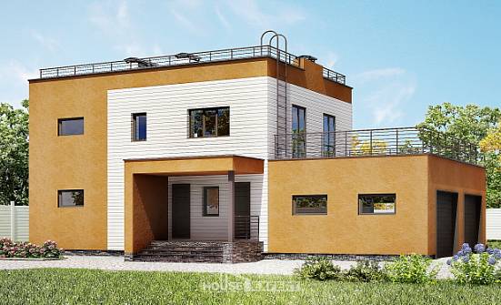 180-012-П Проект двухэтажного дома и гаражом, красивый коттедж из кирпича Избербаш | Проекты домов от House Expert