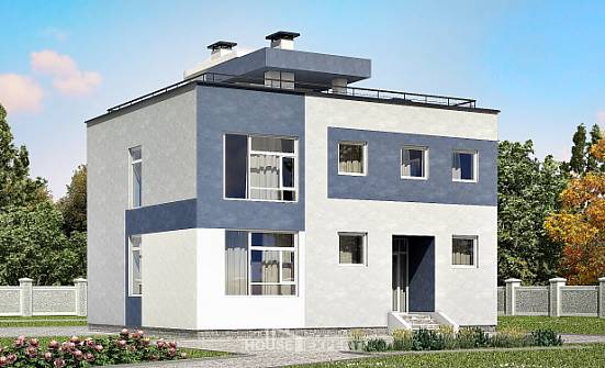 180-005-П Проект двухэтажного дома, просторный загородный дом из твинблока Буйнакск | Проекты домов от House Expert