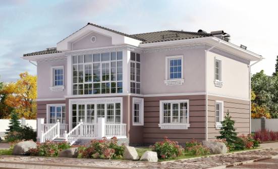 210-005-П Проект двухэтажного дома, красивый коттедж из керамзитобетонных блоков Кизилюрт | Проекты домов от House Expert