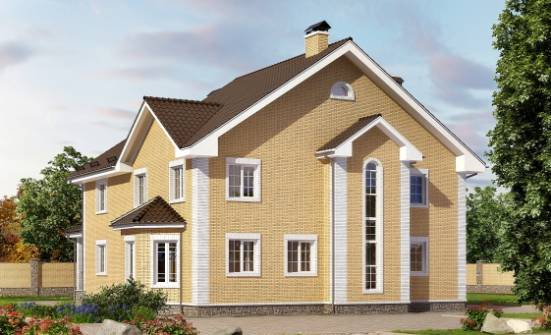 320-003-Л Проект двухэтажного дома, большой дом из керамзитобетонных блоков Дербент | Проекты домов от House Expert