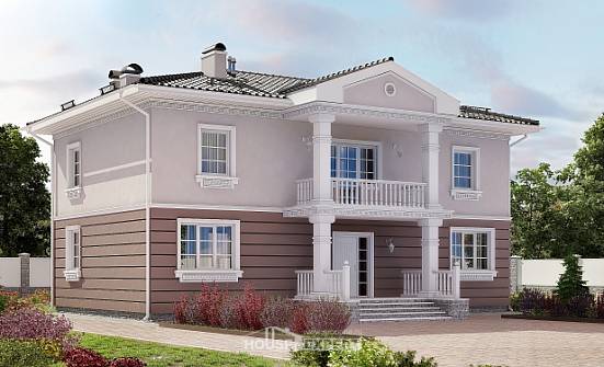 210-005-П Проект двухэтажного дома, красивый коттедж из керамзитобетонных блоков Кизилюрт | Проекты домов от House Expert