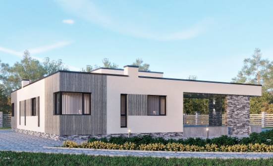 175-001-Л Проект одноэтажного дома, скромный домик из блока Буйнакск | Проекты домов от House Expert