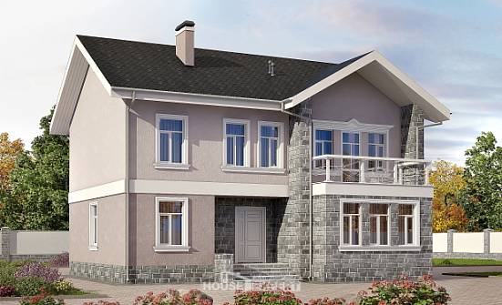 170-008-П Проект двухэтажного дома, экономичный загородный дом из арболита Буйнакск | Проекты домов от House Expert