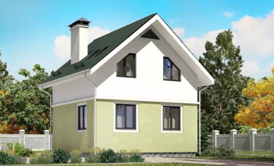 070-001-П Проект двухэтажного дома с мансардой, крохотный дом из блока Буйнакск | Проекты домов от House Expert