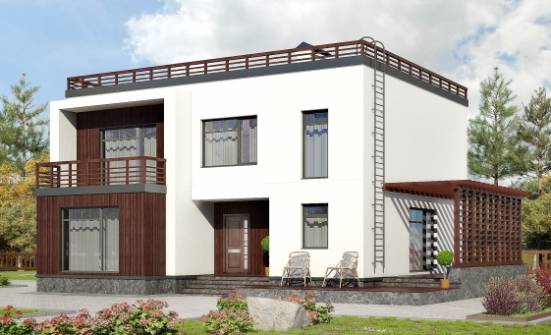 215-002-П Проект двухэтажного дома, уютный дом из газобетона Каспийск | Проекты домов от House Expert