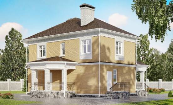 160-001-Л Проект двухэтажного дома, бюджетный дом из газосиликатных блоков Кизилюрт | Проекты домов от House Expert
