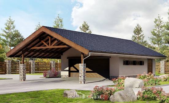 060-005-П Проект гаража из кирпича Кизилюрт | Проекты домов от House Expert