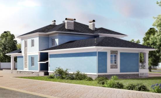 620-001-П Проект трехэтажного дома, гараж, просторный коттедж из бризолита Кизляр | Проекты домов от House Expert