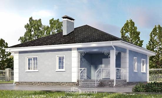 100-001-П Проект одноэтажного дома, небольшой дом из бризолита Махачкала | Проекты домов от House Expert