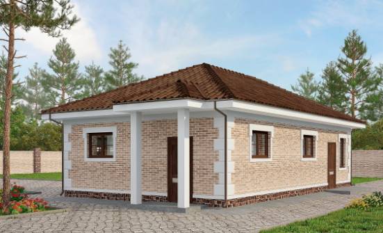 070-005-П Проект гаража из кирпича Хасавюрт | Проекты одноэтажных домов от House Expert