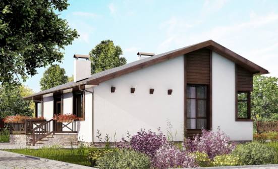110-003-П Проект одноэтажного дома, бюджетный коттедж из арболита Кизилюрт | Проекты одноэтажных домов от House Expert