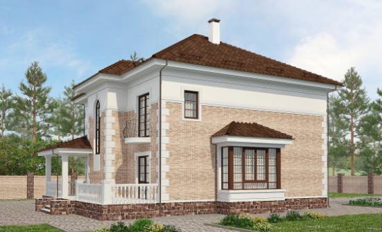 220-008-П Проект двухэтажного дома, просторный дом из кирпича Кизилюрт | Проекты домов от House Expert