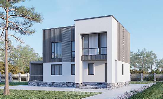 150-017-П Проект двухэтажного дома, бюджетный дом из газобетона Буйнакск | Проекты домов от House Expert