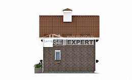 045-001-Л Проект двухэтажного дома с мансардой, классический дом из твинблока Кизляр, House Expert