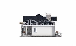 150-008-П Проект двухэтажного дома мансардой, бюджетный коттедж из газобетона Кизилюрт, House Expert