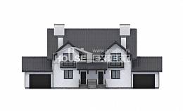 290-003-П Проект двухэтажного дома мансардой, уютный дом из газобетона Кизилюрт, House Expert