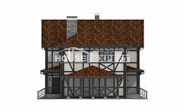 180-004-Л Проект двухэтажного дома с мансардным этажом и гаражом, классический коттедж из кирпича Махачкала, House Expert
