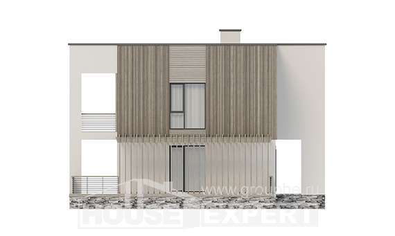 150-017-П Проект двухэтажного дома, компактный загородный дом из поризованных блоков Дербент, House Expert