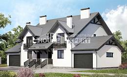 290-003-П Проект двухэтажного дома мансардой, уютный коттедж из арболита Буйнакск, House Expert