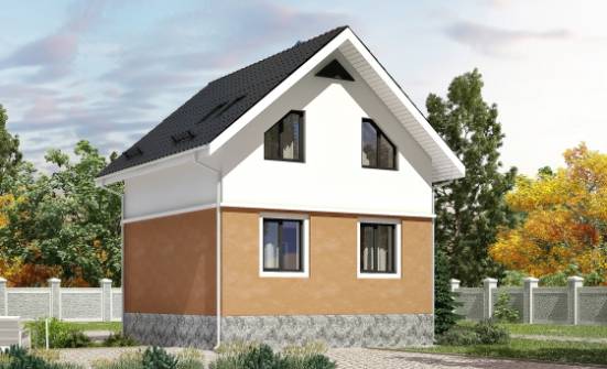 100-005-Л Проект трехэтажного дома мансардой, экономичный загородный дом из бризолита Дербент | Проекты домов от House Expert