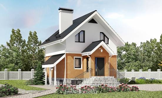 100-005-Л Проект трехэтажного дома мансардой, экономичный загородный дом из бризолита Дербент | Проекты домов от House Expert