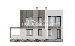 150-017-П Проект двухэтажного дома, скромный домик из твинблока Махачкала, House Expert
