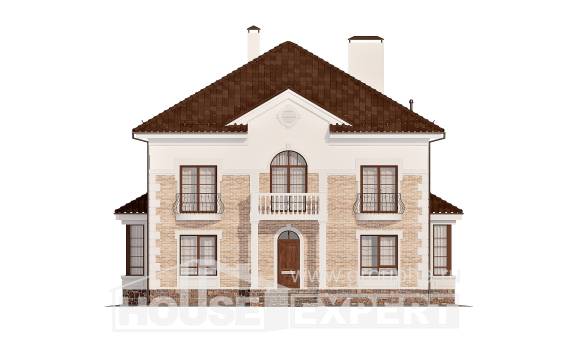 220-008-П Проект двухэтажного дома, современный дом из кирпича Кизилюрт, House Expert