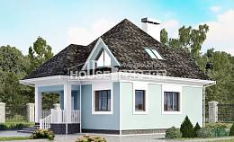 110-001-Л Проект двухэтажного дома мансардой, небольшой домик из арболита Хасавюрт, House Expert