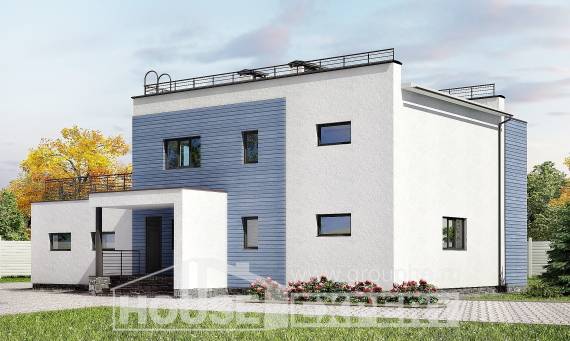 180-012-Л Проект двухэтажного дома, гараж, средний домик из кирпича Кизилюрт, House Expert