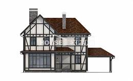 180-004-Л Проект двухэтажного дома с мансардой, гараж, современный загородный дом из кирпича Махачкала, House Expert