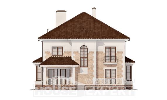 220-008-П Проект двухэтажного дома, простой загородный дом из кирпича Каспийск, House Expert
