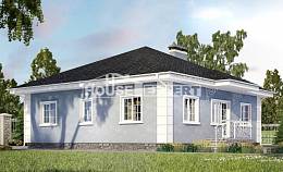 100-001-П Проект одноэтажного дома, классический домик из пеноблока Избербаш, House Expert