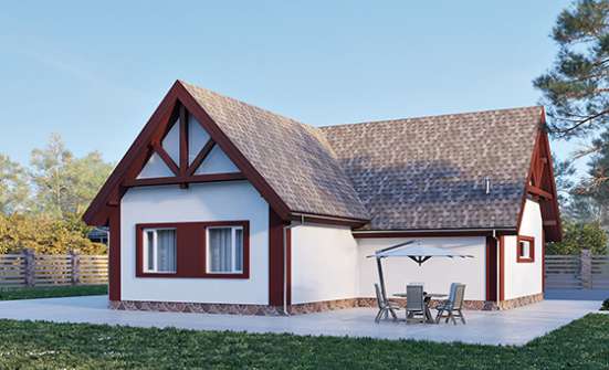 145-002-Л Проект гаража из бризолита Хасавюрт | Проекты домов от House Expert