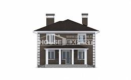 185-002-П Проект двухэтажного дома, скромный дом из бризолита Хасавюрт, House Expert