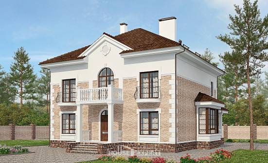 220-008-П Проект двухэтажного дома, красивый домик из кирпича Буйнакск | Проекты домов от House Expert