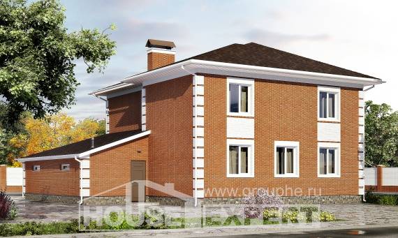 220-004-Л Проект двухэтажного дома, гараж, средний дом из кирпича Каспийск, House Expert