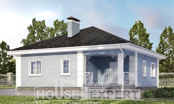 100-001-П Проект одноэтажного дома, компактный загородный дом из арболита Буйнакск, House Expert