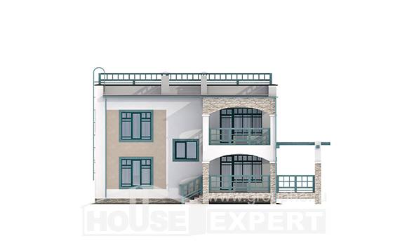 150-010-П Проект двухэтажного дома, недорогой дом из кирпича Дербент, House Expert