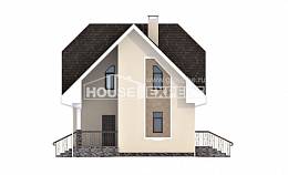 125-001-Л Проект двухэтажного дома мансардой, небольшой домик из твинблока Избербаш, House Expert