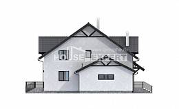 290-003-П Проект двухэтажного дома с мансардным этажом, красивый дом из газосиликатных блоков Буйнакск, House Expert