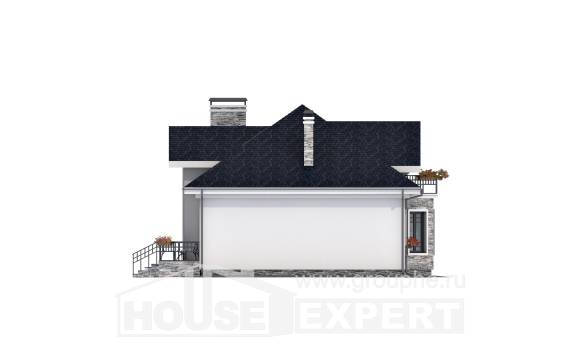 150-008-П Проект двухэтажного дома мансардой, уютный дом из поризованных блоков Дербент, House Expert