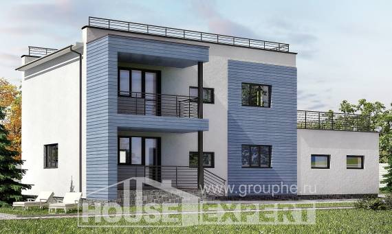 180-012-Л Проект двухэтажного дома, гараж, простой домик из кирпича Избербаш, House Expert