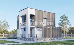 150-017-П Проект двухэтажного дома, скромный дом из арболита Каспийск, House Expert