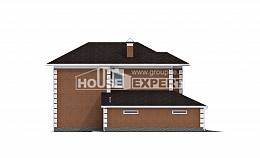 220-004-Л Проект двухэтажного дома и гаражом, уютный коттедж из кирпича Хасавюрт, House Expert