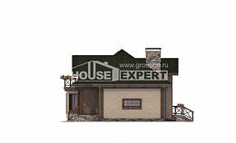 180-010-П Проект двухэтажного дома с мансардой, гараж, классический дом из блока Махачкала, House Expert